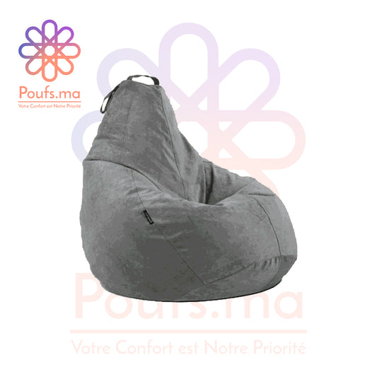 PACK 2 Pouf Poire XXL En Velours Anti-Tache