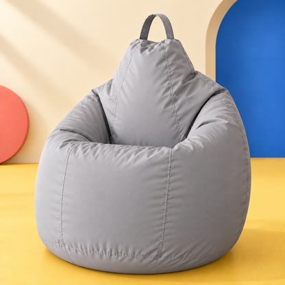 Pouf extérieur Gris — tissu extérieur sans bande noire