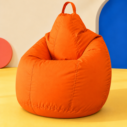 Pouf extérieur Orange — tissu extérieur sans bande noire