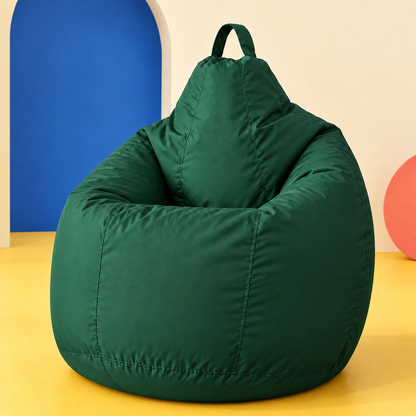 Pouf extérieur Vert — tissu extérieur sans bande noire